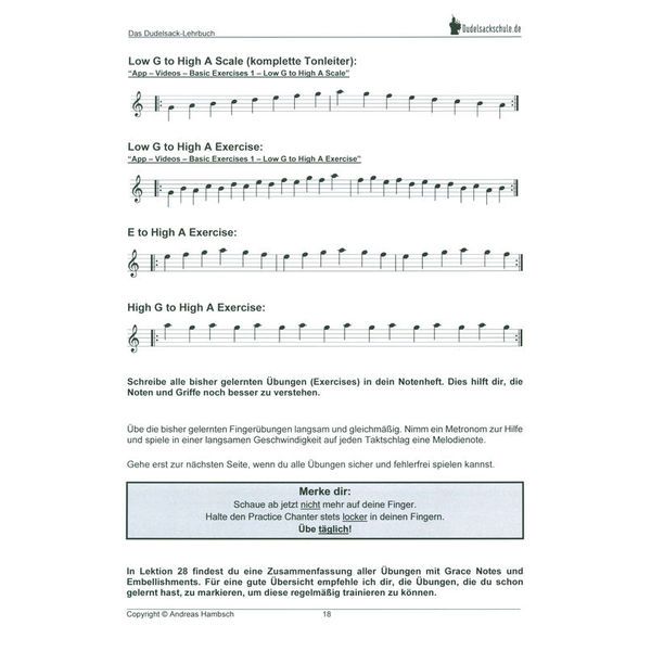Verlag der Dudelsackschule Das Dudelsack-Lehrbuch