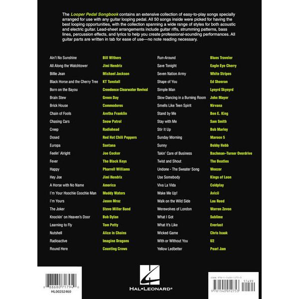 Hal Leonard Looper Pedal Songbook