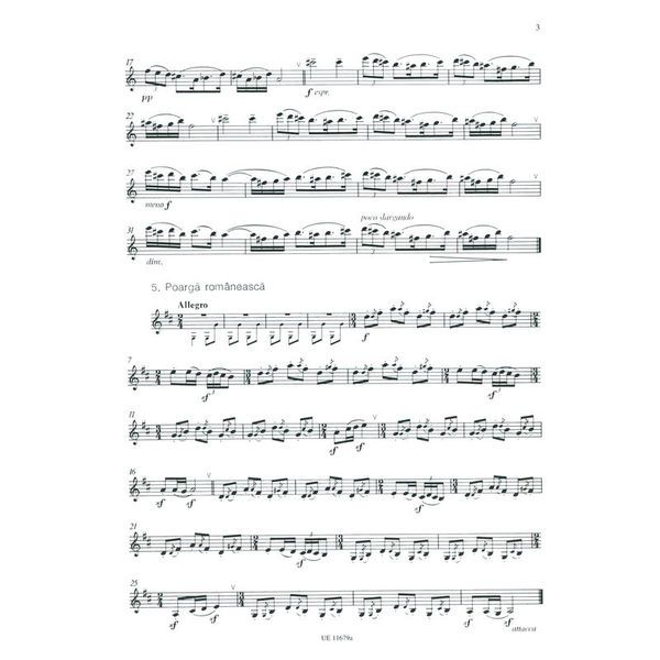 Universal Edition Bartók Rumnische Volkstnze