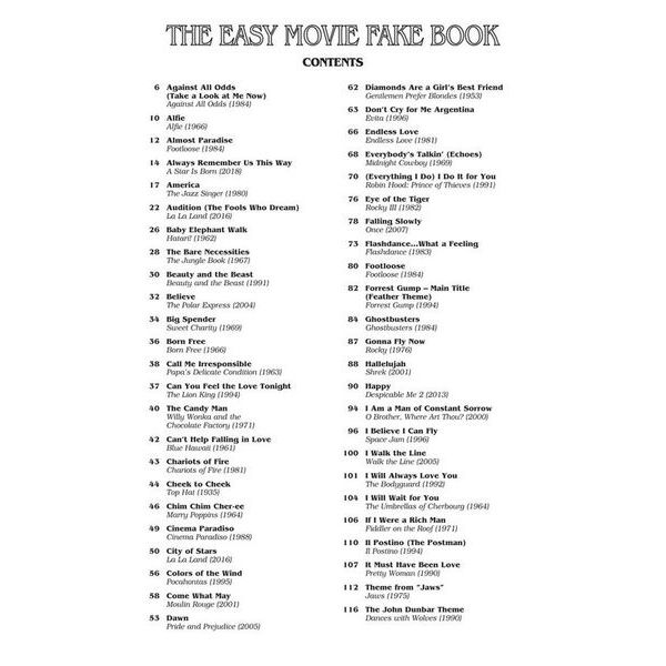 Hal Leonard The Easy Movie Fake Book