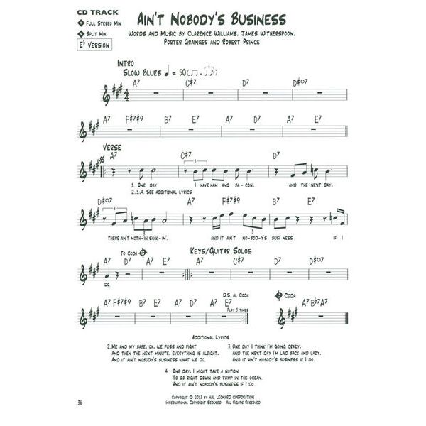 Hal Leonard Blues Play-Along Standards