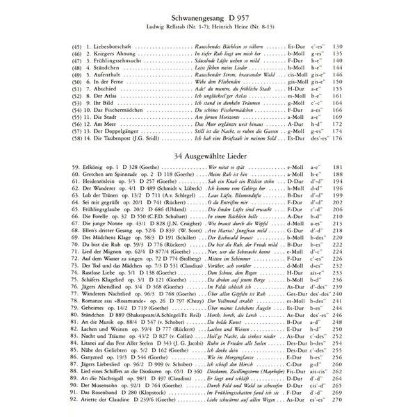 Edition Peters Schubert Lieder 1 Tief