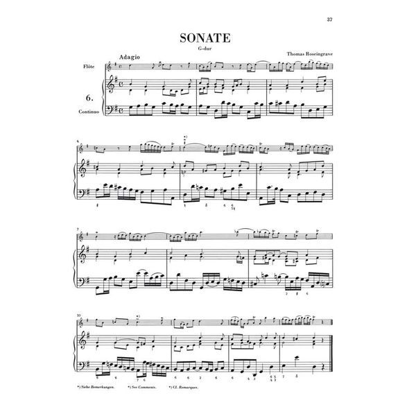 Henle Verlag Flötenmusik Barock