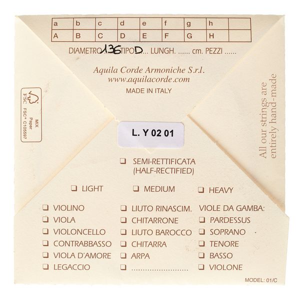 Aquila 136D Wound Nylgut Lute String