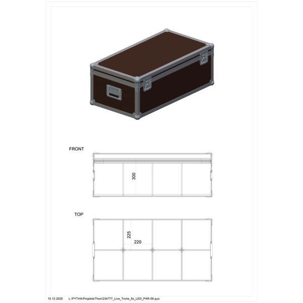 Thon Case 8x LED PAR 56 Short