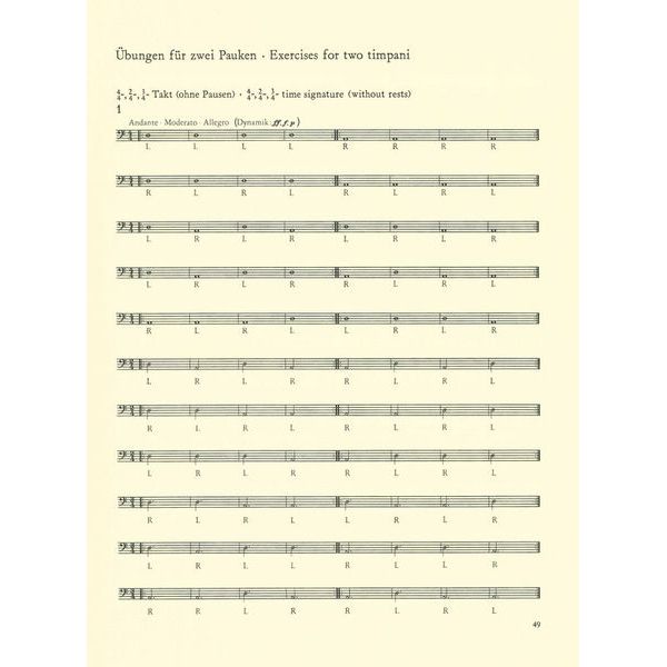 Deutscher Verlag für Musik Schlaginstrumente Pauken