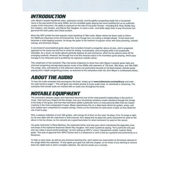Hal Leonard Play Like John Mayer