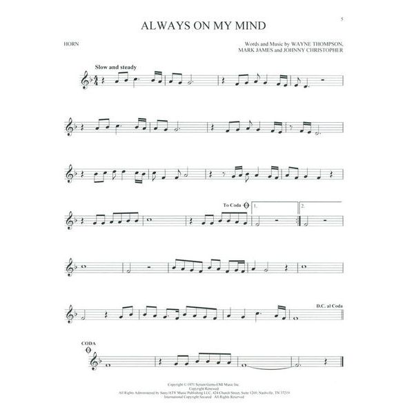 Hal Leonard 101 Beautiful Songs Horn