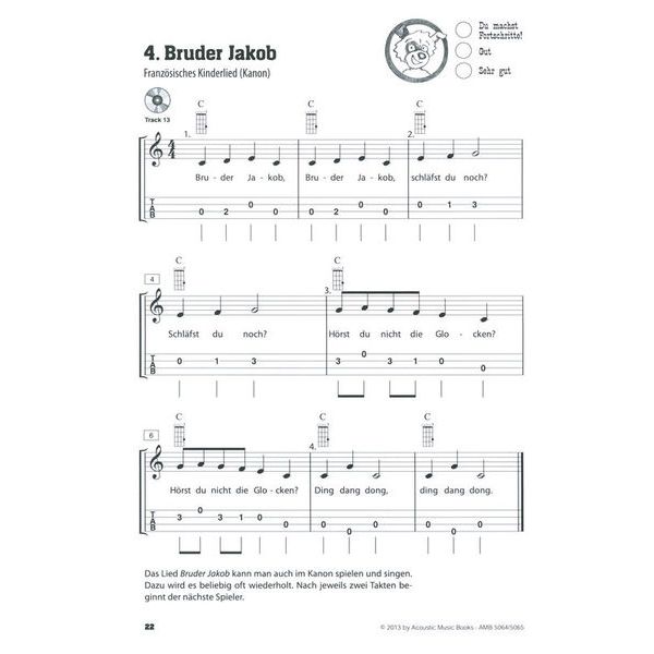 Acoustic Music Books Komm wir spielen Ukulele