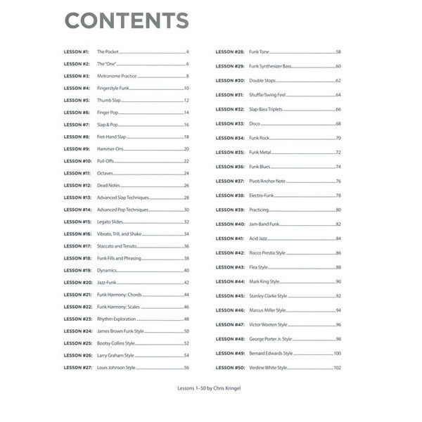 Hal Leonard 100 Funk/R&B Lessons Bass