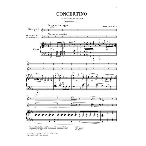 Henle Verlag Weber Concertino op.26