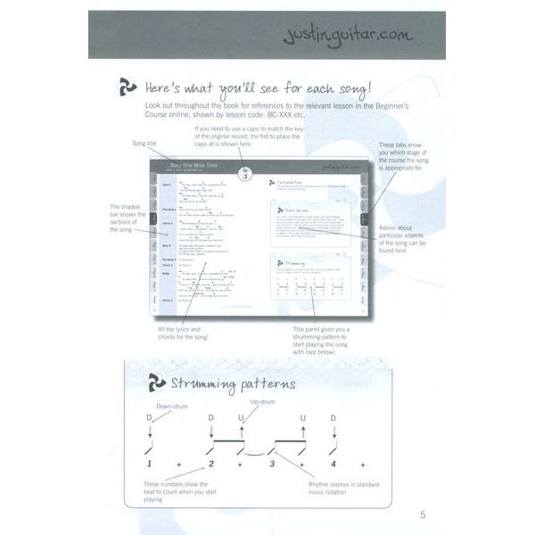 Wise Publications Justinguitar.com Songs 1 E