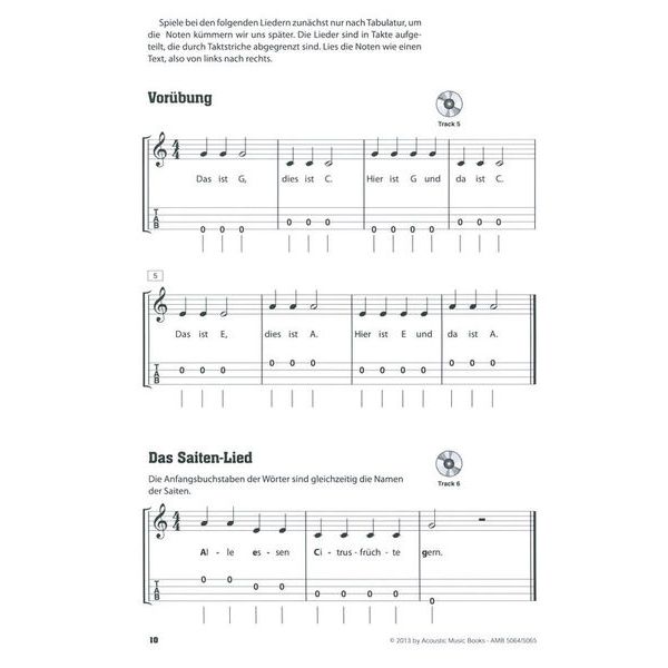 Acoustic Music Books Komm wir spielen Ukulele