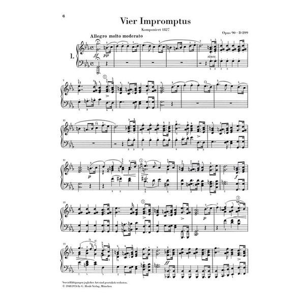 Henle Verlag Schubert Impromptus Moments