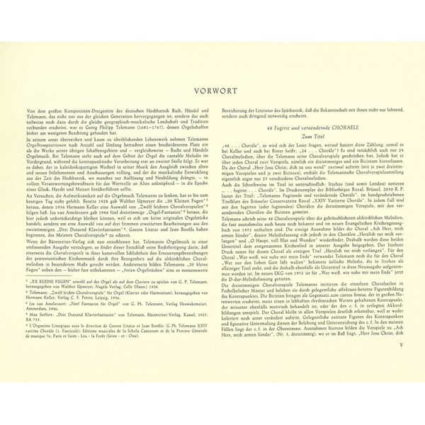 Brenreiter Telemann Orgelwerke 1