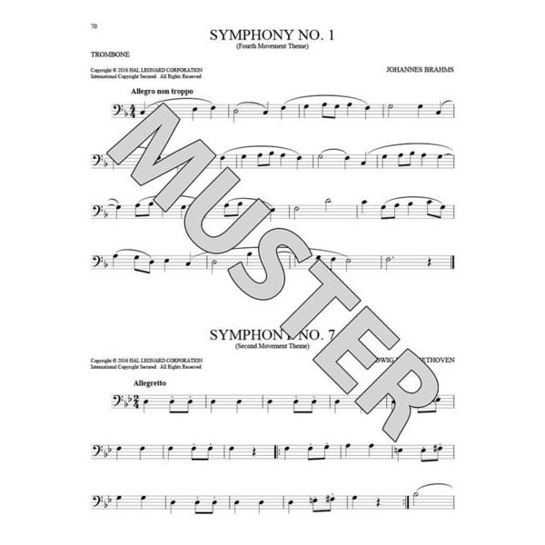 Hal Leonard 101 Classical Themes Trombone