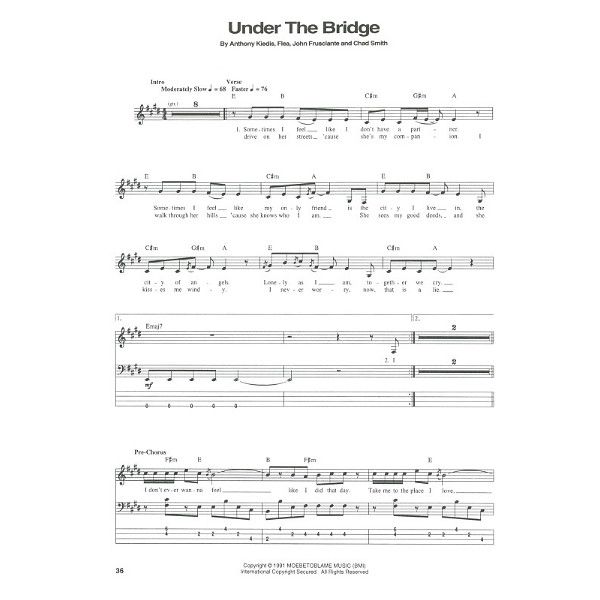 Hal Leonard Red Hot Chili Blood Bass