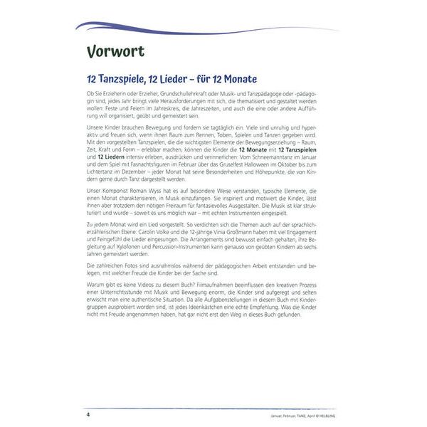 Helbling Verlag Januar, Februar, Tanz, April