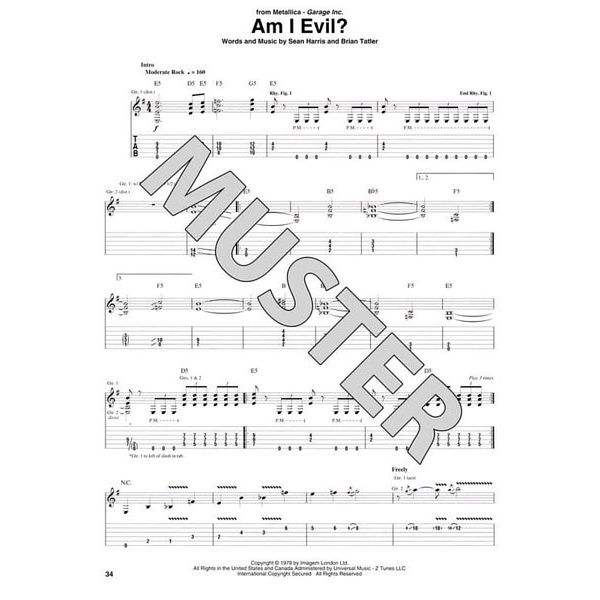 Hal Leonard Tab+25 Top Metal Songs