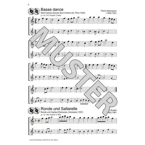 Schott Barocke Tnze Altblockflöte