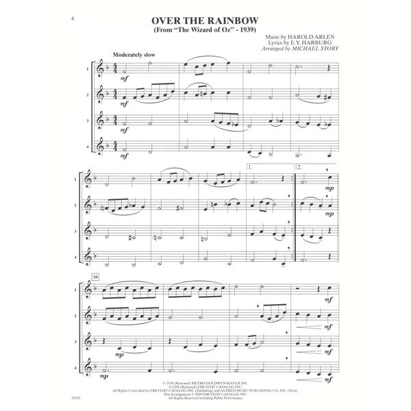 Alfred Music Publishing Movie Quartets for All Clarine