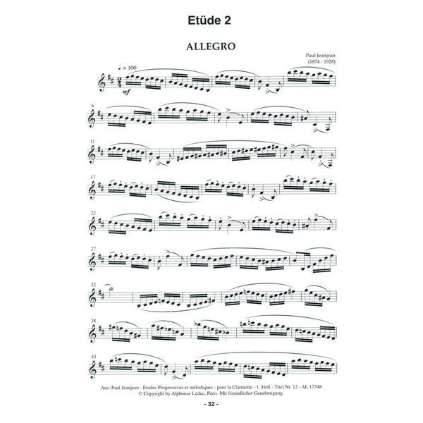 Musikverlag Heinlein Praxis Klarinette