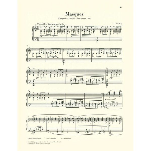 Henle Verlag Debussy Klavierwerke 2