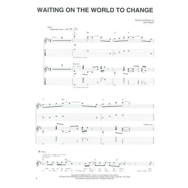 Cherry Lane Music Company John Mayer Continuum