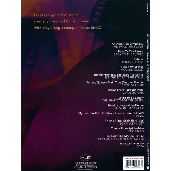 Hal Leonard Movie Hits Trombone
