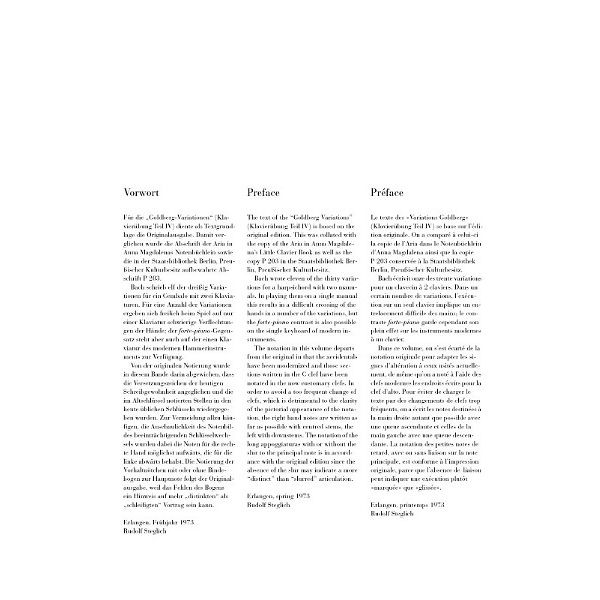 Henle Verlag Bach Goldberg-Variationen