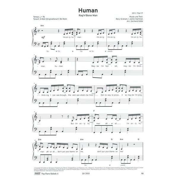 Hage Musikverlag Pop Piano Ballads 4