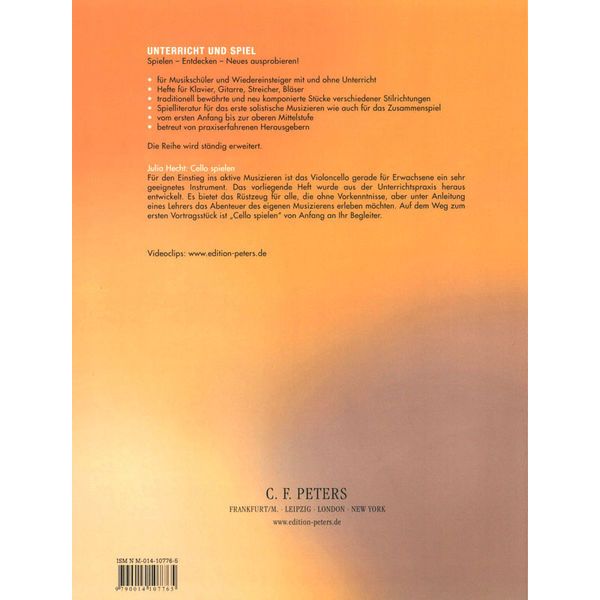 Edition Peters Cello Spielen 1