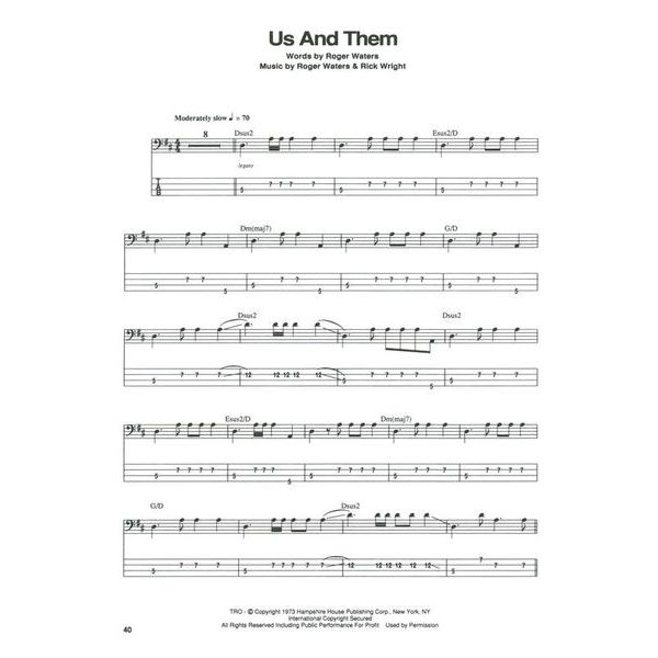 Hal Leonard Pink Floyd Dark Side Bass