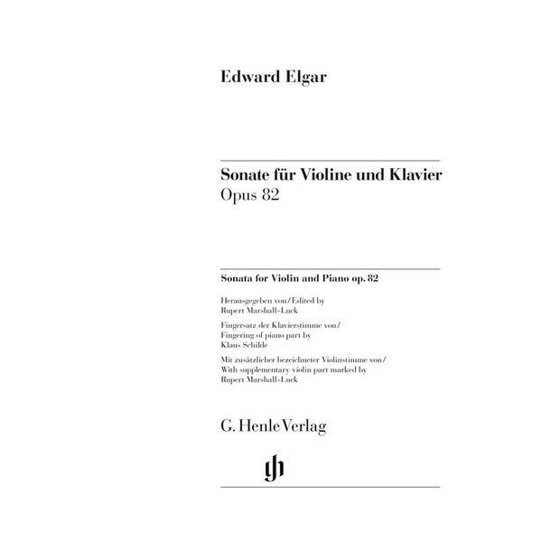 Henle Verlag Elgar Violinsonate op. 82