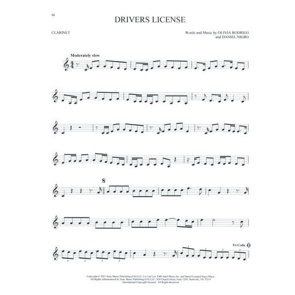 Hal Leonard 101 Top Hits for Clarinet