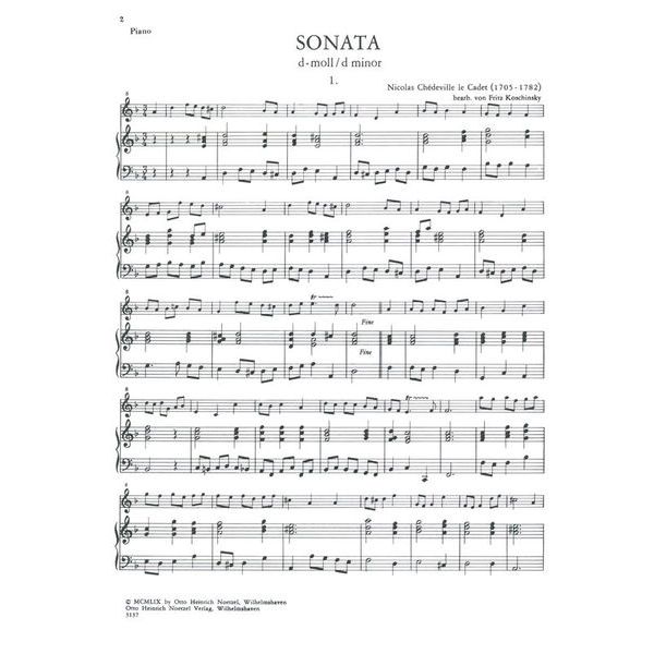 Heinrichshofen Verlag Chédeville Sonate d-moll
