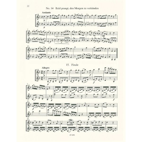 Schott Zauberflöte 2 Klarinetten