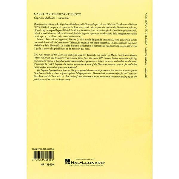 Ricordi Castelnuovo-Tedesco Capriccio