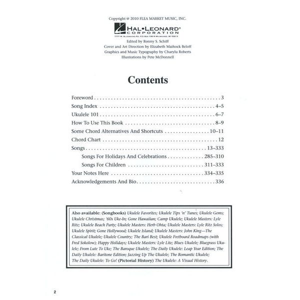 Hal Leonard The Daily Ukulele 365 Songs