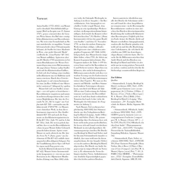 Henle Verlag Mozart Klarinettenkonzert