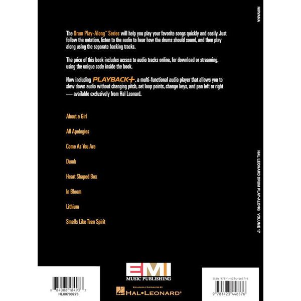 Hal Leonard Drum Play-Along Nirvana