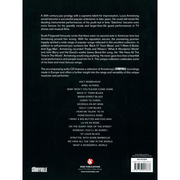 Wise Publications Louis Armstrong Songbook