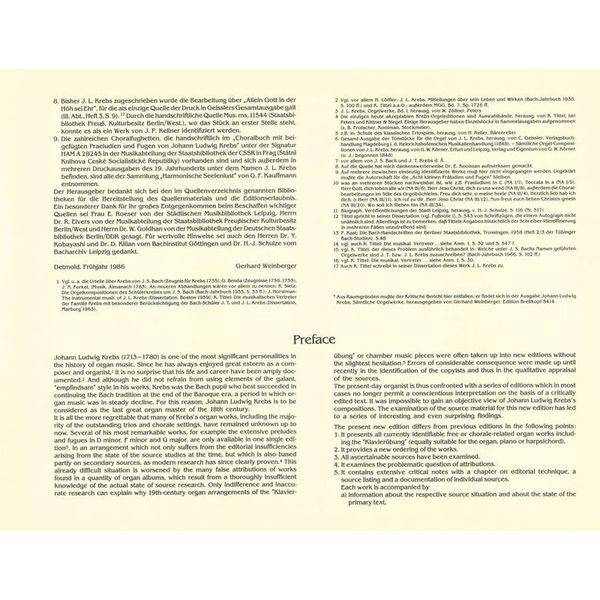 Breitkopf & Hrtel Krebs Orgelwerke III
