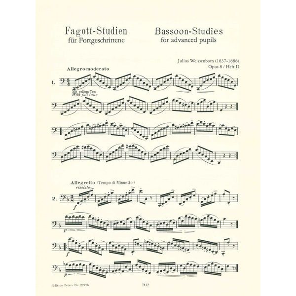 Edition Peters Weissenborn Fagott-Studien 2