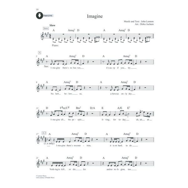 Schott Rock Ballads Alto Sax