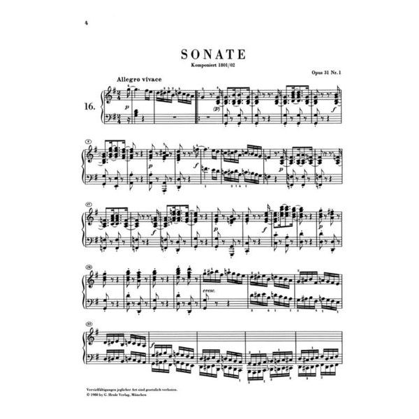 Henle Verlag Beethoven Klaviersonaten 2