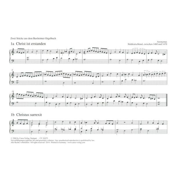 Carus Verlag Freiburger Orgelbuch