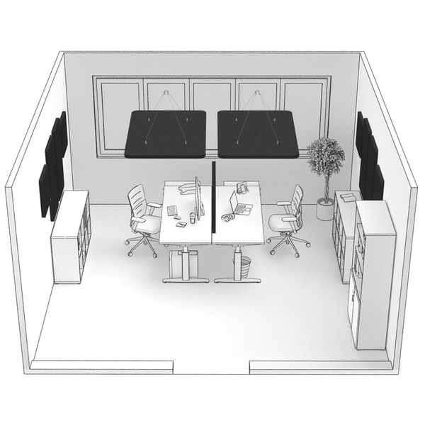 t.akustik Office Set Duo BK