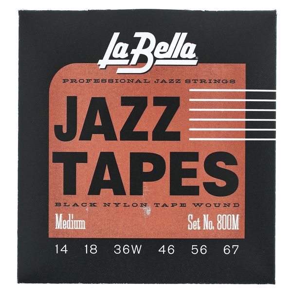 La Bella 800M Jazz Black Nylon M