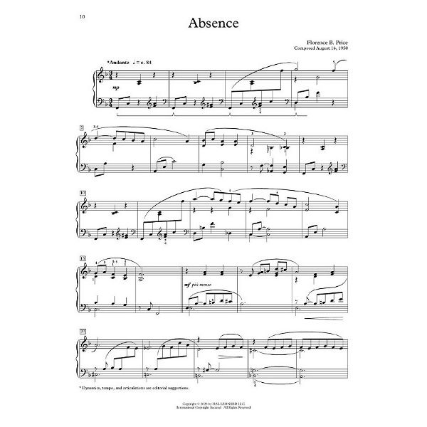 Hal Leonard Florence Price Rediscovered